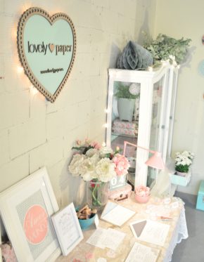 Painted flower in a frame on the wall